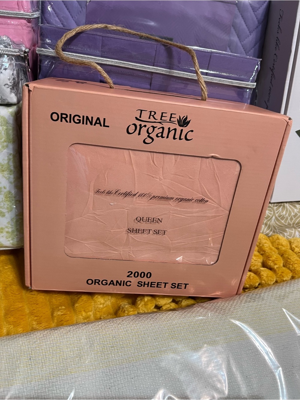 Tree Organic Queen Sheet Set — beige